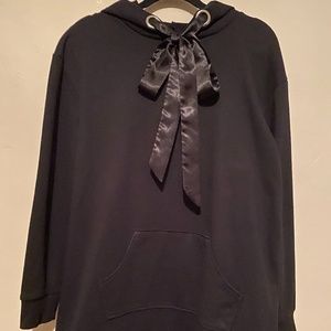 Long Black Hoodie Dress